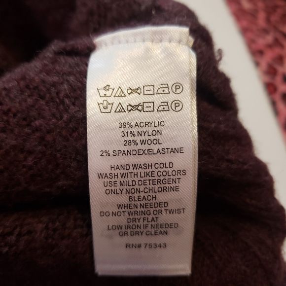 CYNTHIA ROWLEY Brown Turtleneck Wool Blend Sweater Womens Size Large - Picture 4 of 5